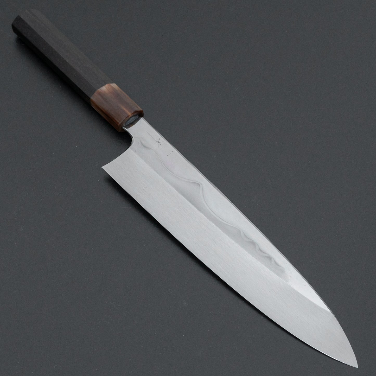 Hitohira Togashi White #1 Fuji Mizu Honyaki Gyuto 240mm Taihei Ebony Handle (#099/ Saya)