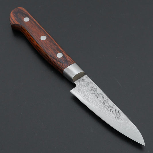 Hitohira Imojiya ST Tsuchime Damascus Paring Imitation Mahogany Handle (Yo)