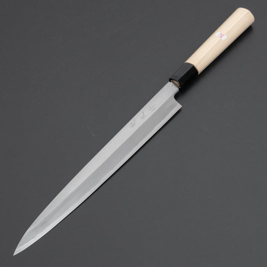 Morihei Yoshitomo Left-Handed Yanagiba 270mm Poplar Handle - HITOHIRA