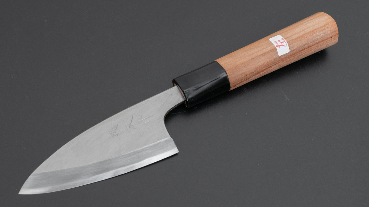 Morihei Yoshitomo Left-Handed Deba 90mm Poplar Handle - HITOHIRA