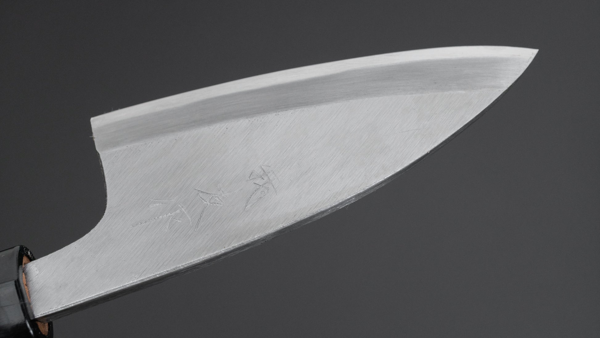 Morihei Yoshitomo Left-Handed Deba 90mm Poplar Handle - HITOHIRA