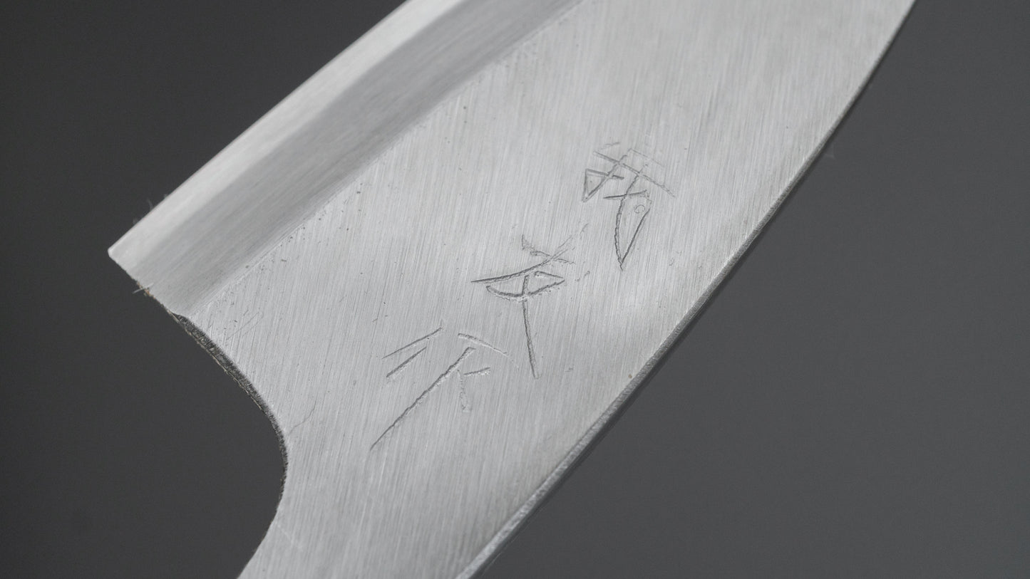 Morihei Yoshitomo Left-Handed Deba 90mm Poplar Handle - HITOHIRA