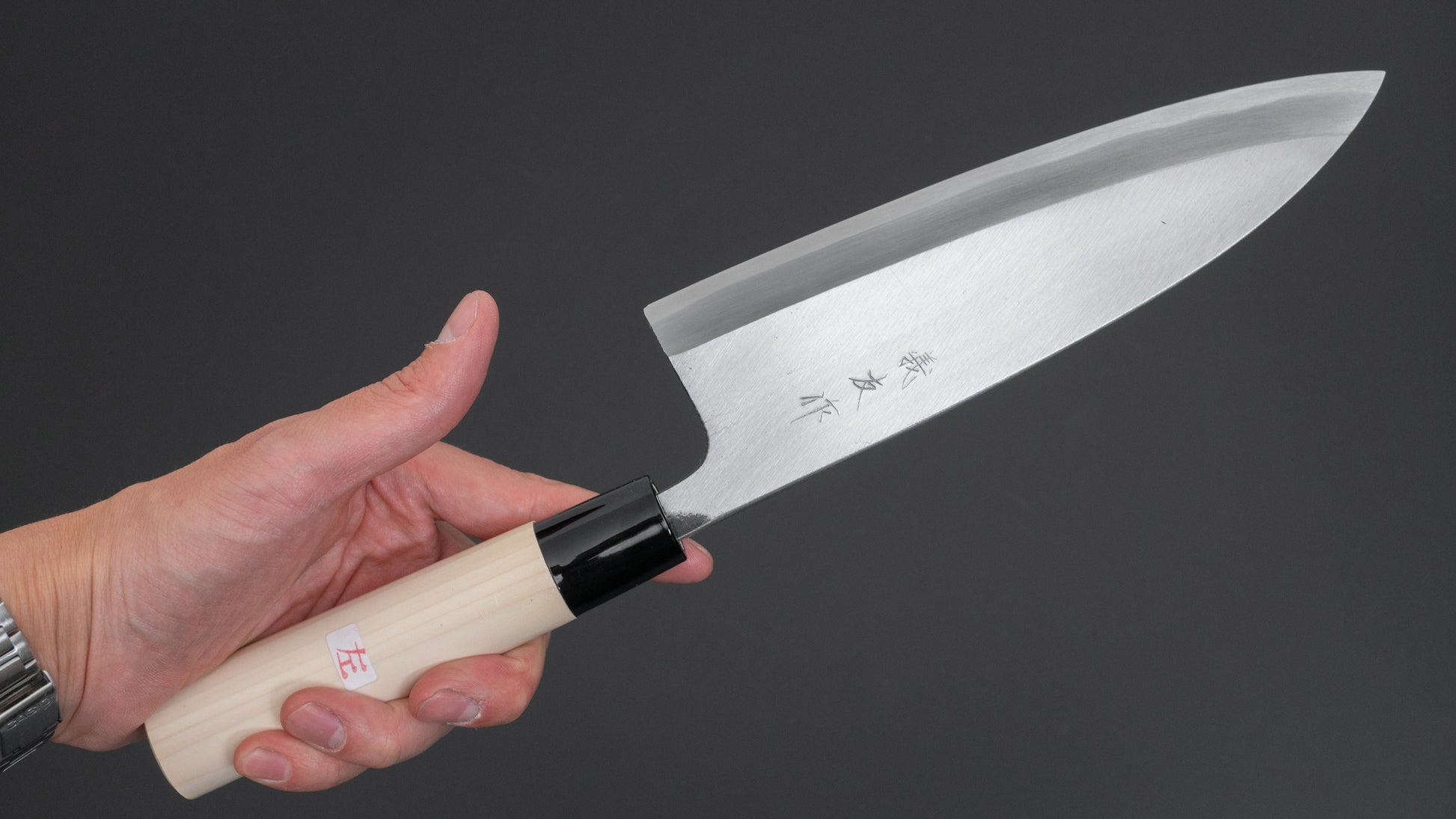 Morihei Yoshitomo Left-Handed Deba 180mm Poplar Handle - HITOHIRA