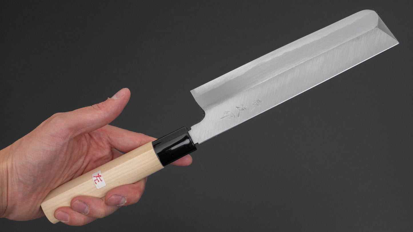 Morihei Yoshitomo Left-Handed Usuba 180mm Poplar Handle - HITOHIRA