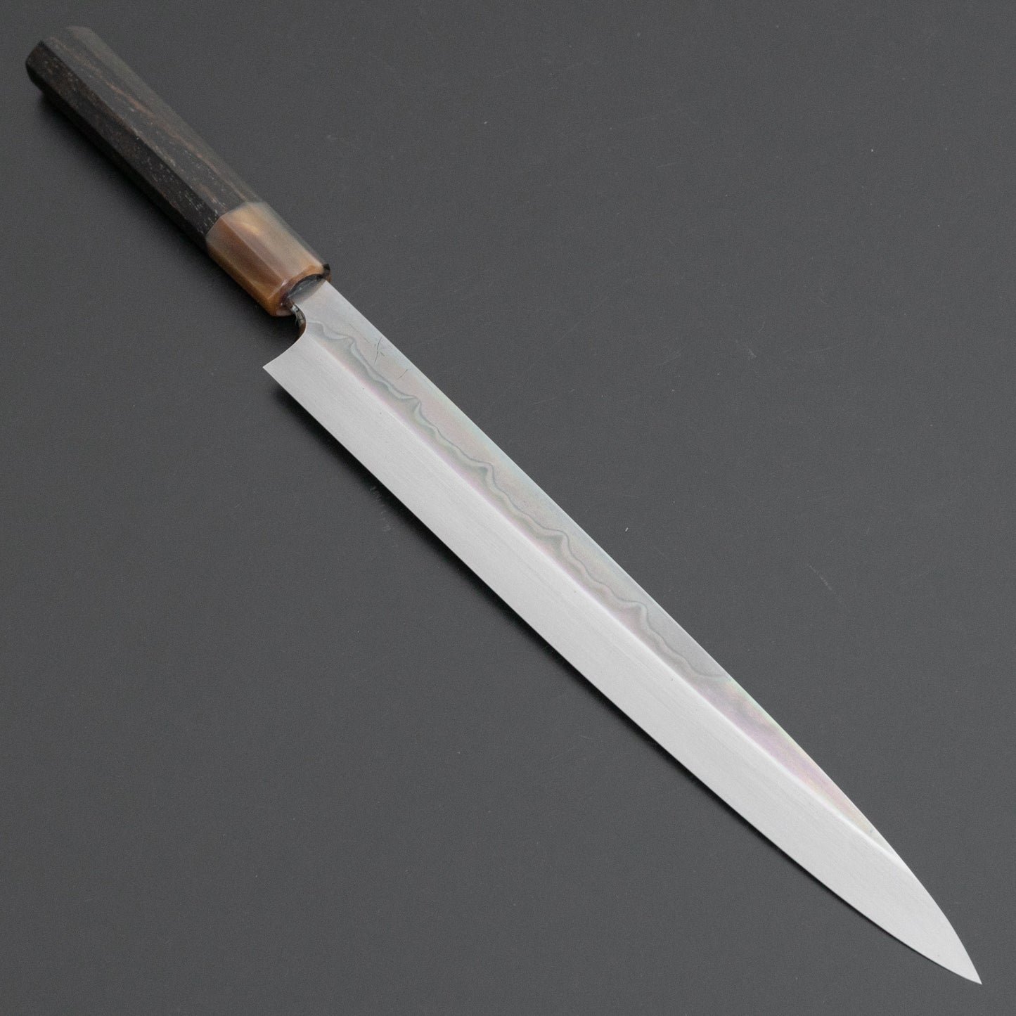 Hitohira Togashi White #1 Sanbonsugi Mizu Honyaki Yanagiba 300mm Taihei Ebony Handle (Saya) - HITOHIRA