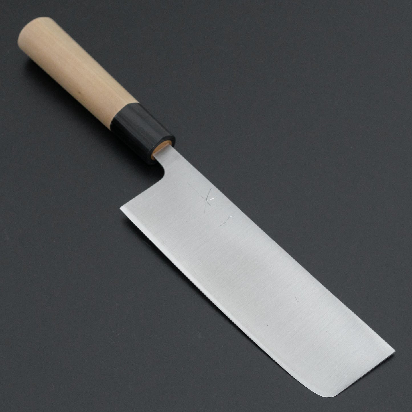 Hitohira Futana Stainless Migaki Nakiri 165mm Ho Wood Handle (D-Shape)