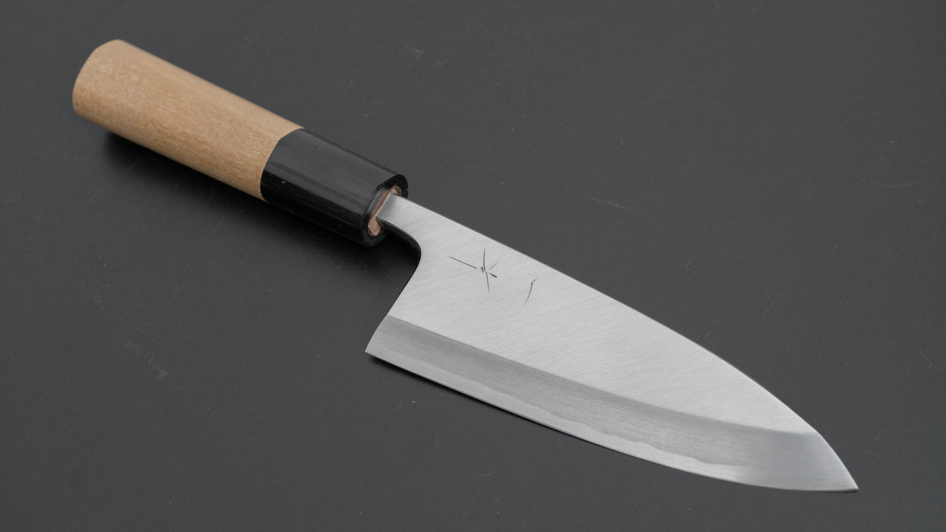 Hitohira Tanaka Manzo Blue #1 Deba 120mm Ho Wood Handle (D-Shape/ Saya) - HITOHIRA