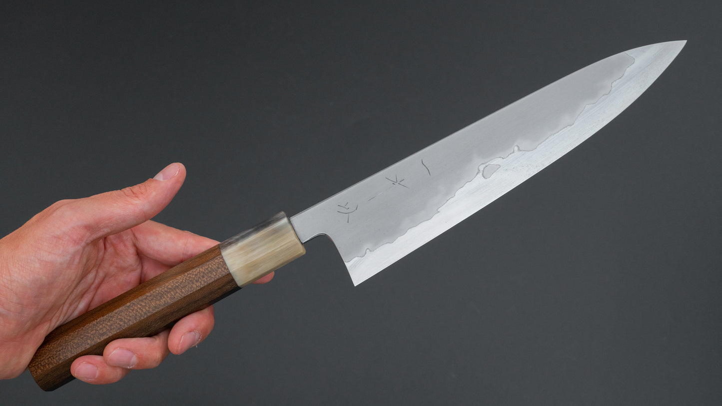 Hitohira Tanaka Izo Blue #1 Stainless Clad Gyuto 210mm Ziricote Handle