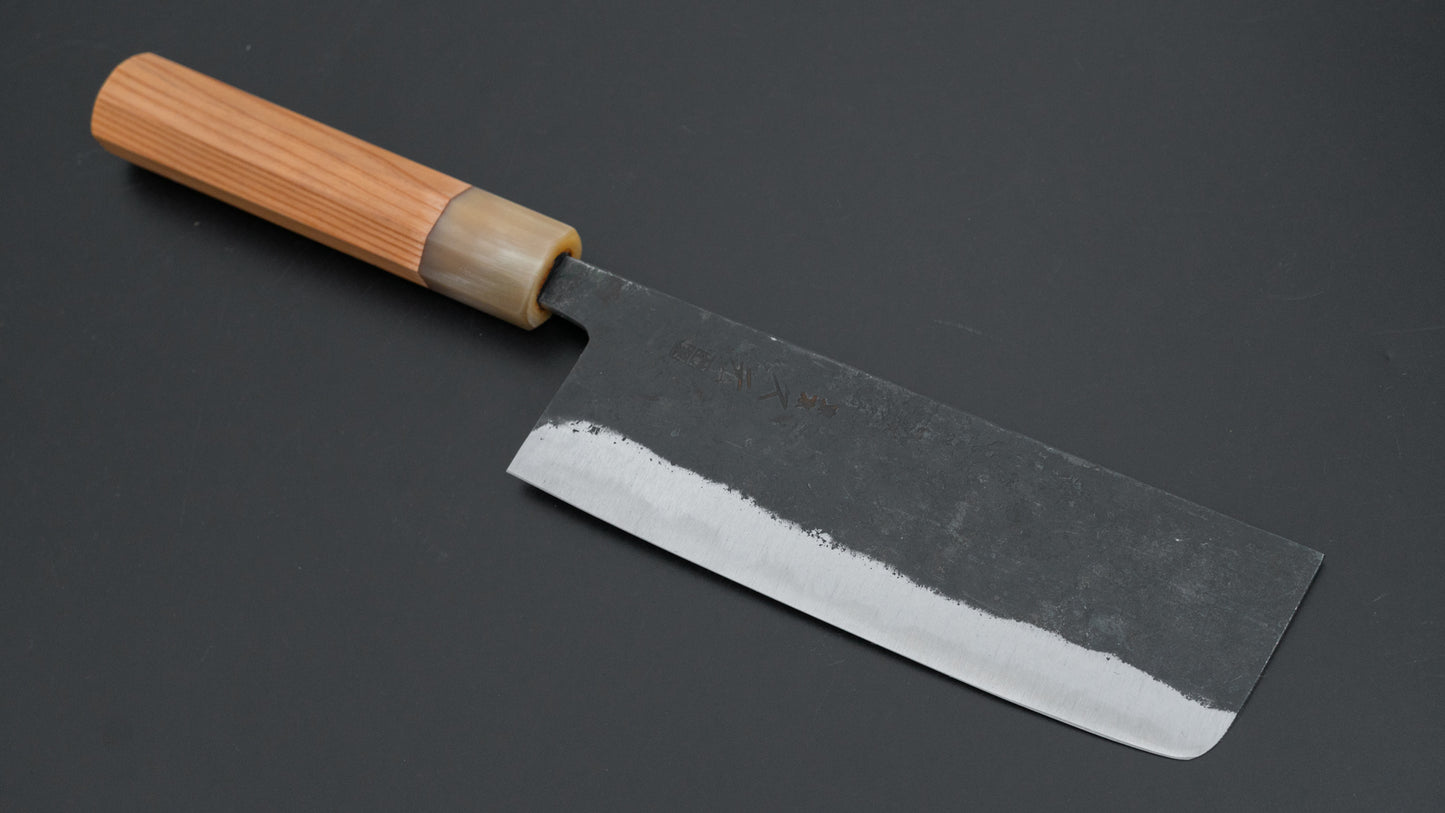 Morihei Hisamoto Kurouchi White #1 Nakiri 165mm Yakusugi Cedar Handle