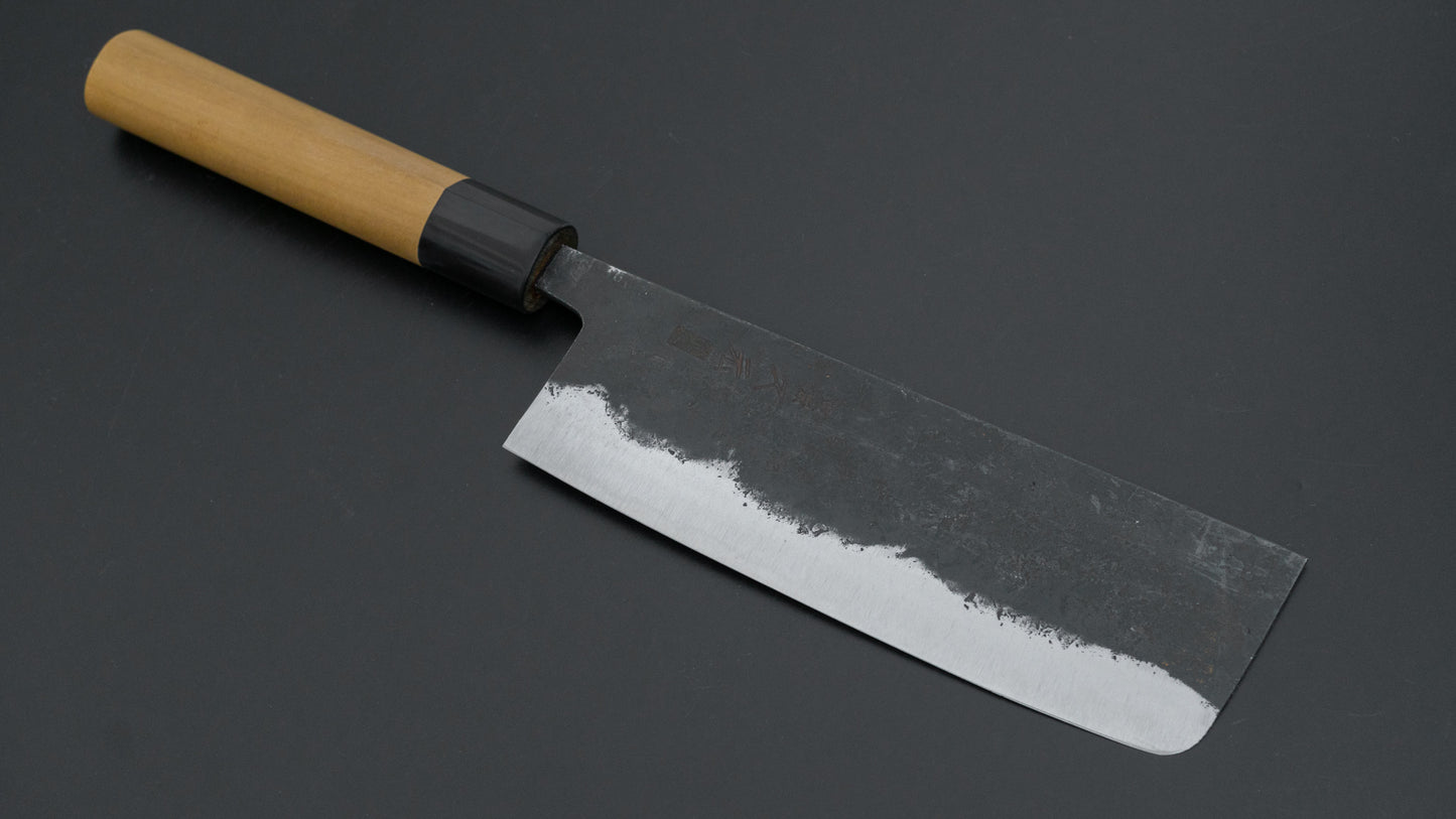 Morihei Hisamoto Kurouchi White #1 Nakiri 165mm Ho Wood Handle (D-Shape)