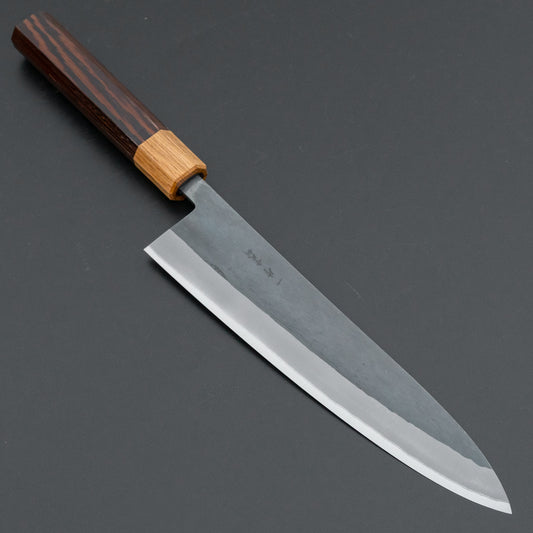 Hitohira TD Blue #2 Stainless Clad Kurouchi Gyuto 210mm Wenge Handle