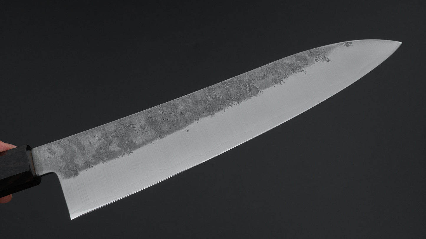 Hitohira Imojiya TH Silver #3 Nashiji Gyuto 210mm Ebony Handle