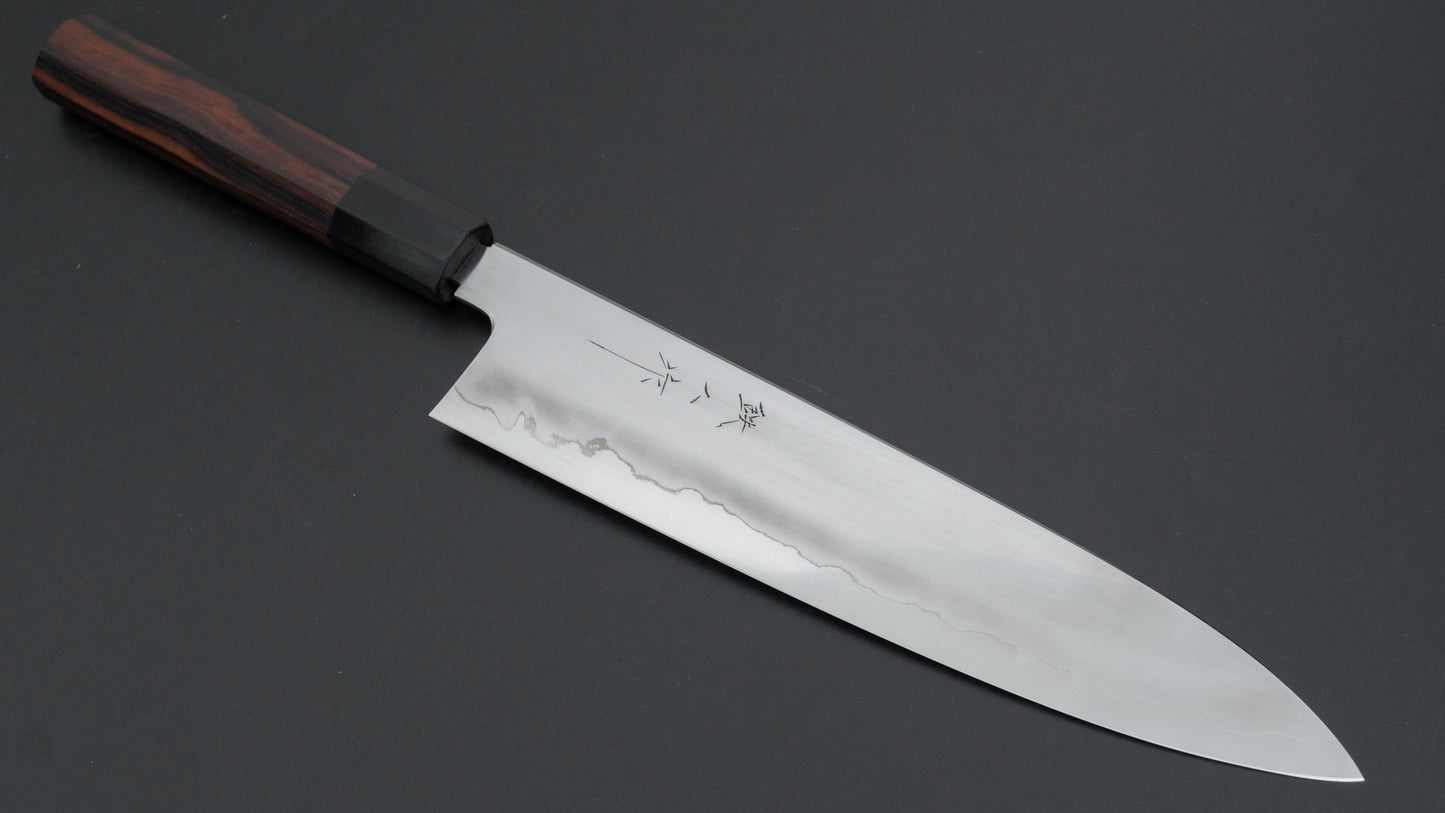 Tetsujin Silver #3 Ukiba Gyuto 240mm Taihei Makassar Ebony Handle