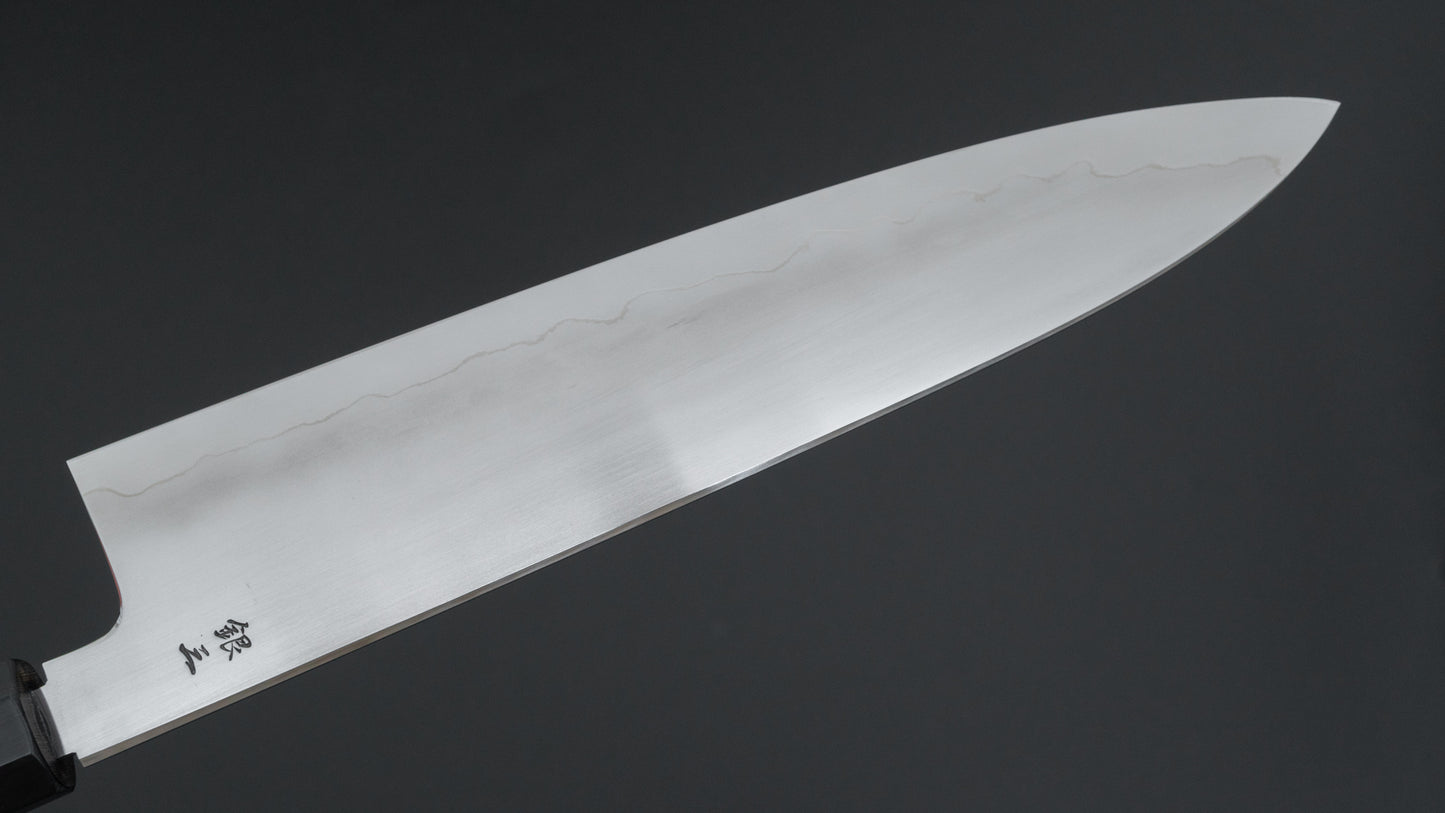 Tetsujin Silver #3 Ukiba Gyuto 240mm Taihei Makassar Ebony Handle