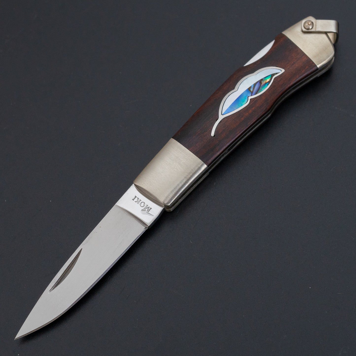 MOKI Leaf Folding Knife Ironwood Handle