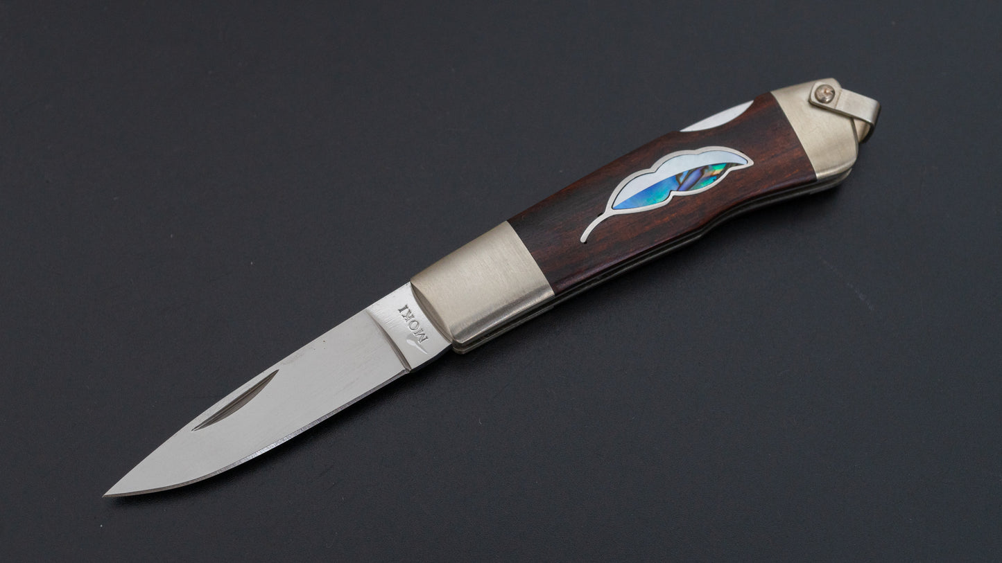 MOKI Leaf Folding Knife Ironwood Handle