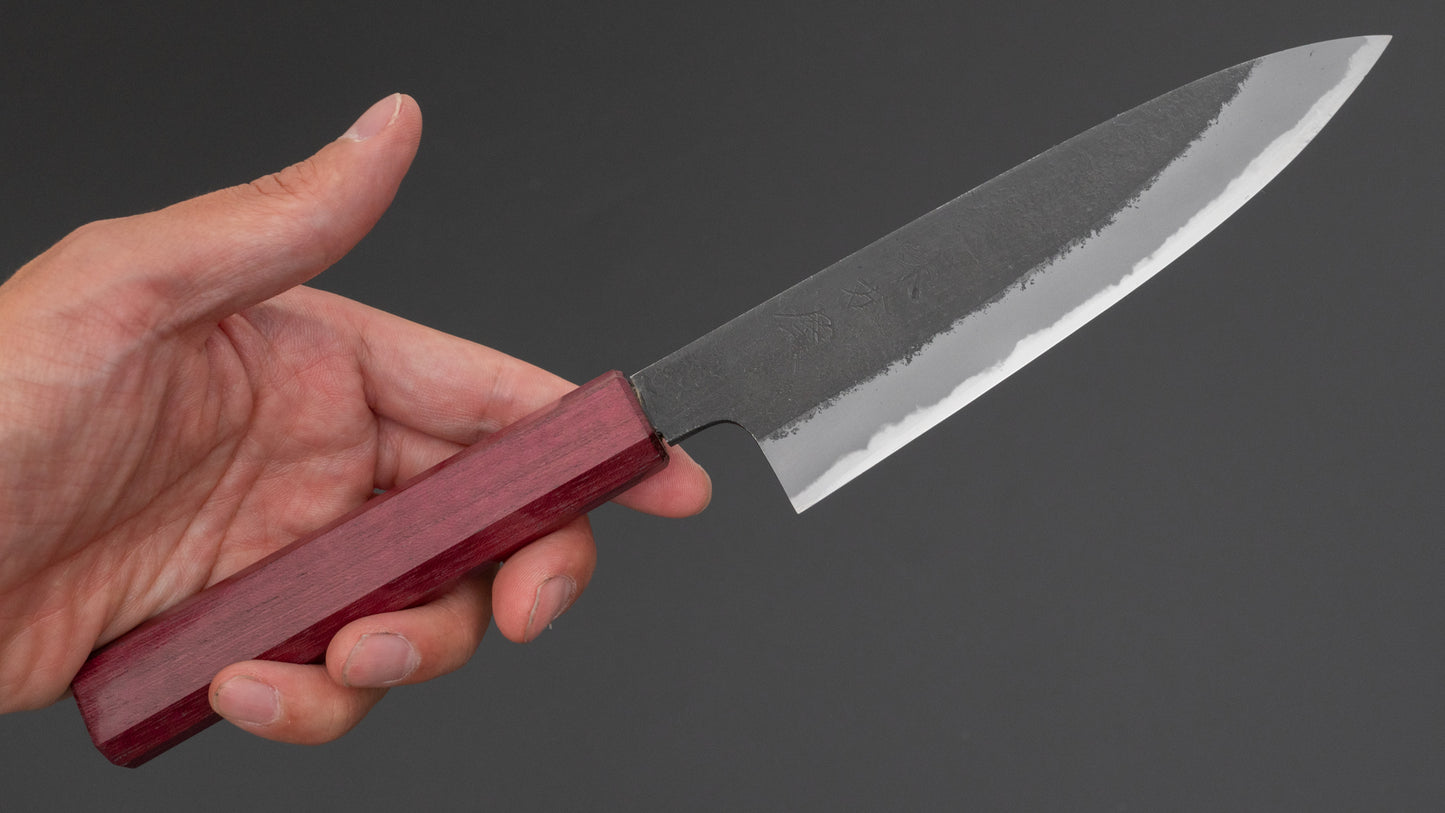 Ajikataya Nashiji White #2 Petty 135mm Purpleheart Handle (#08)