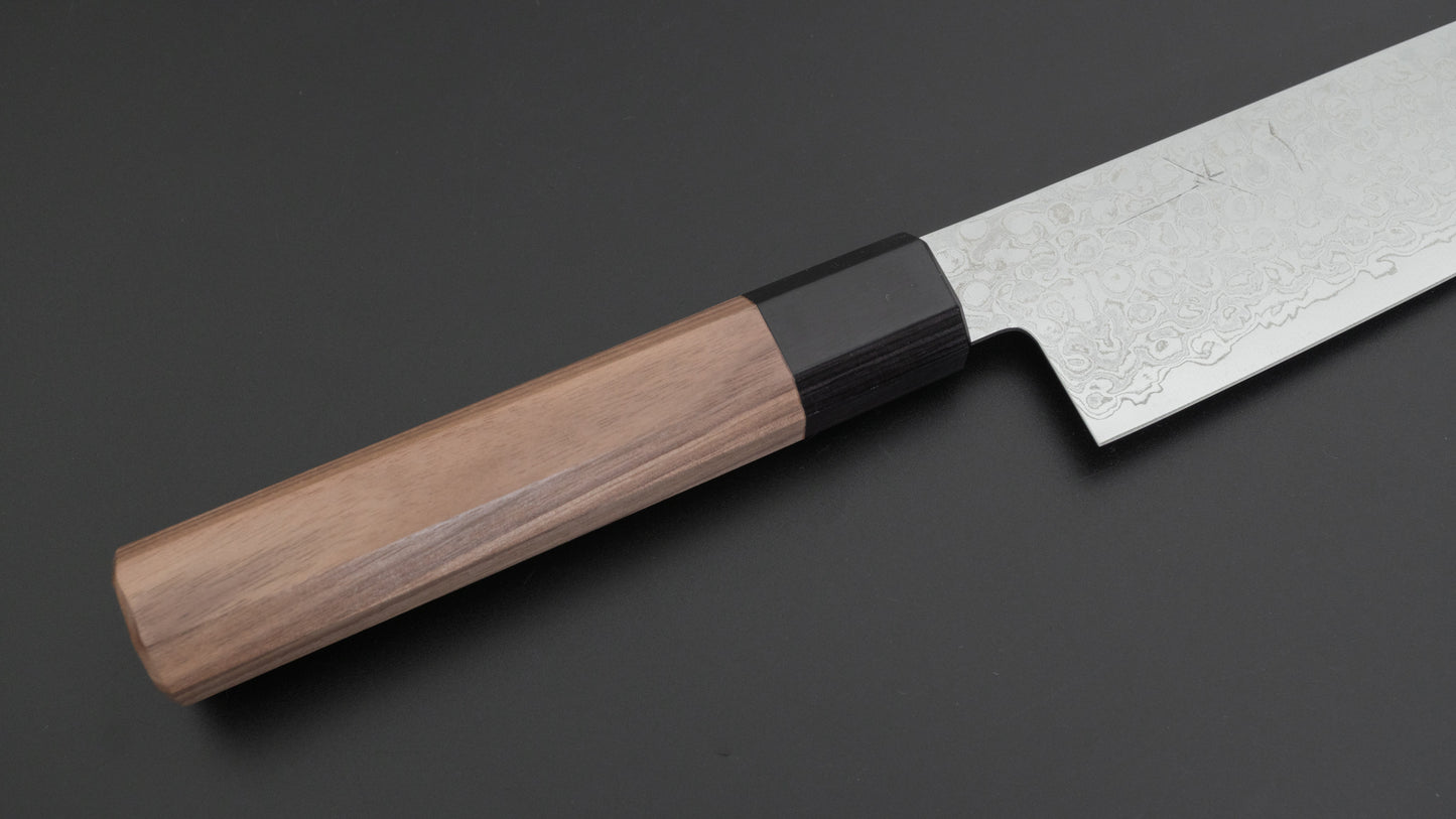 Hitohira HG Damascus Santoku Walnut Handle