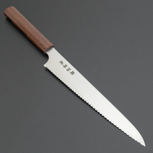 Hitohira Imojiya TH Stainless Bread Knife 240mm Wenge Handle (Wa/ Mono)