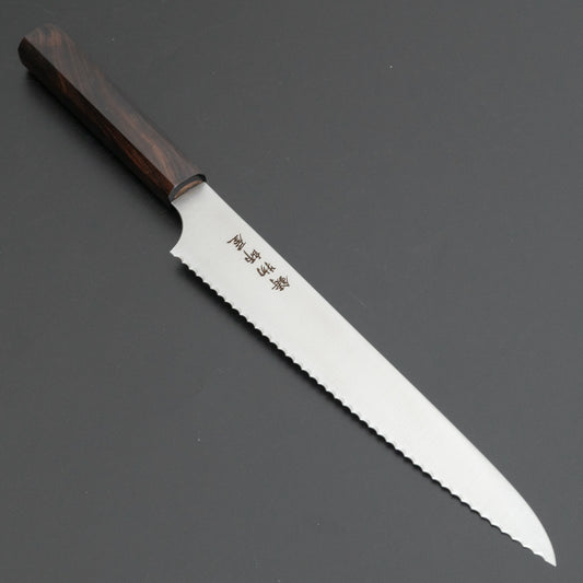 Hitohira Imojiya TH Stainless Bread Knife 240mm Ebony Handle (Wa)