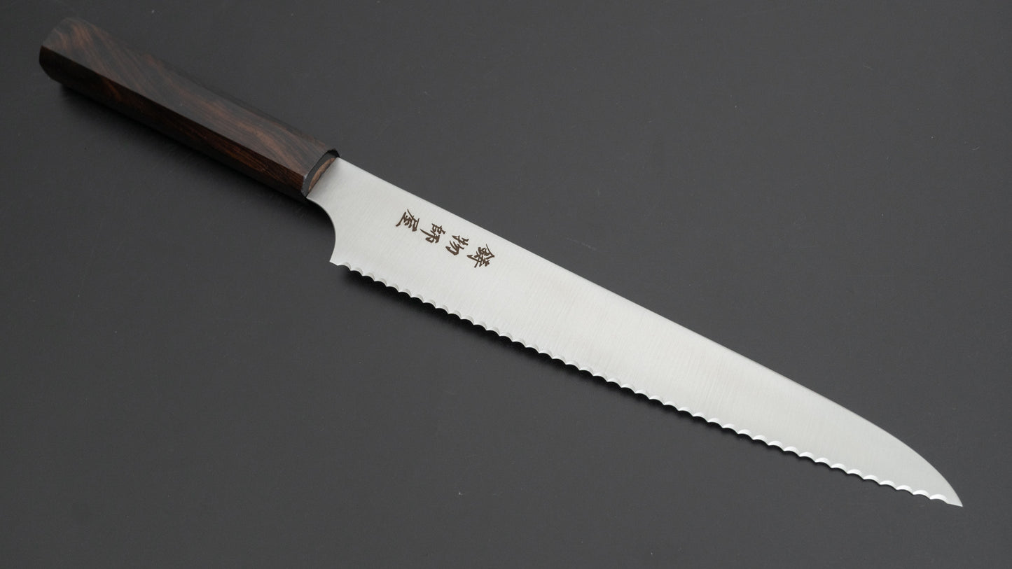 ひとひら 鋳物師屋 TH ステンレス パン切 240mm 黒檀柄 (和式)