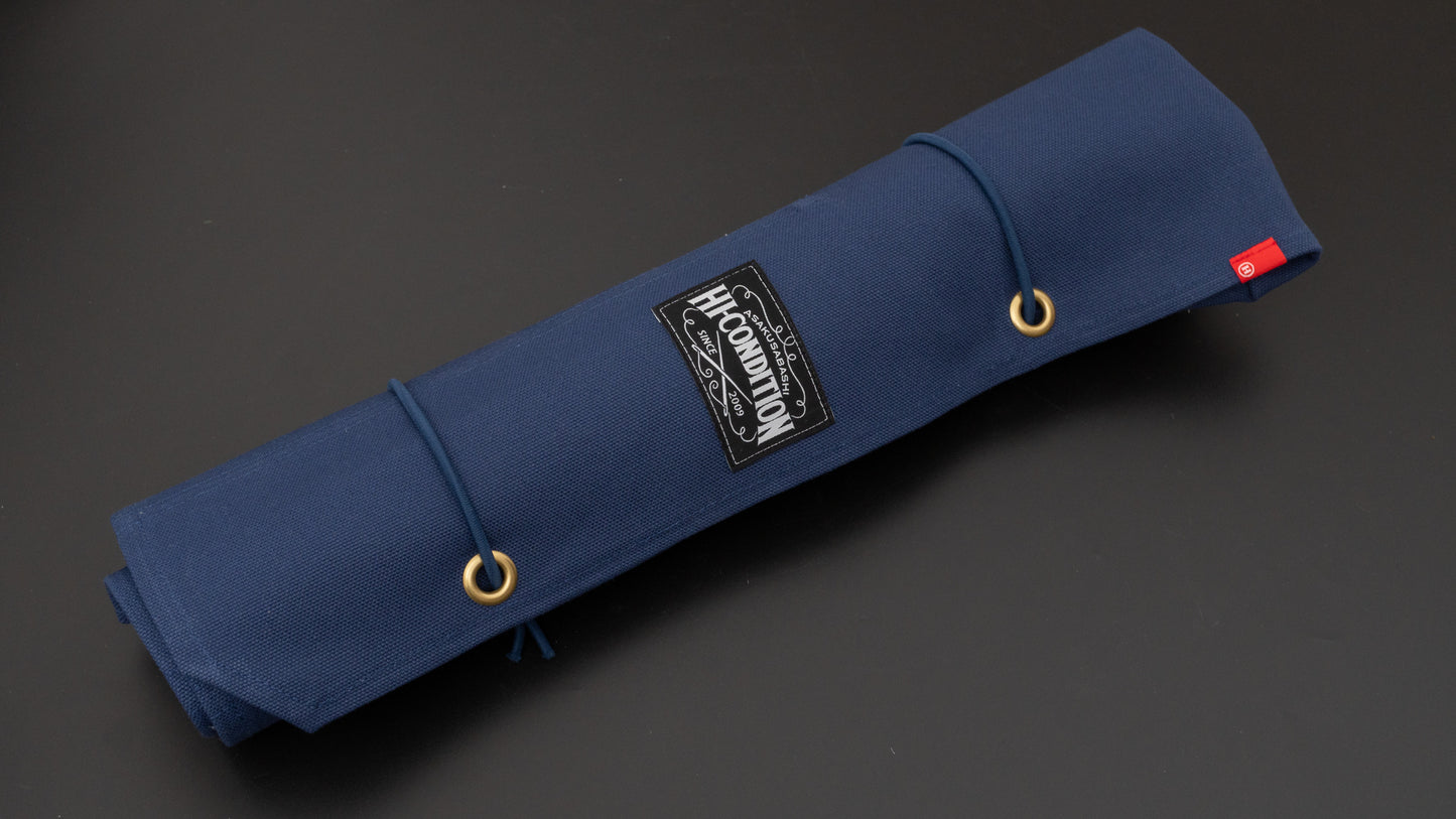 HI-CONDITION Hanpu Canvas 6 Pockets Knife Roll Navy