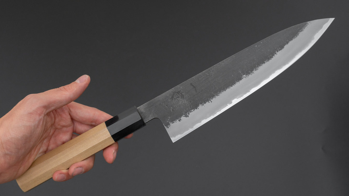 Hitohira Hinode Nashiji White #2 Stainless Clad Gyuto 210mm Ho Wood Handle