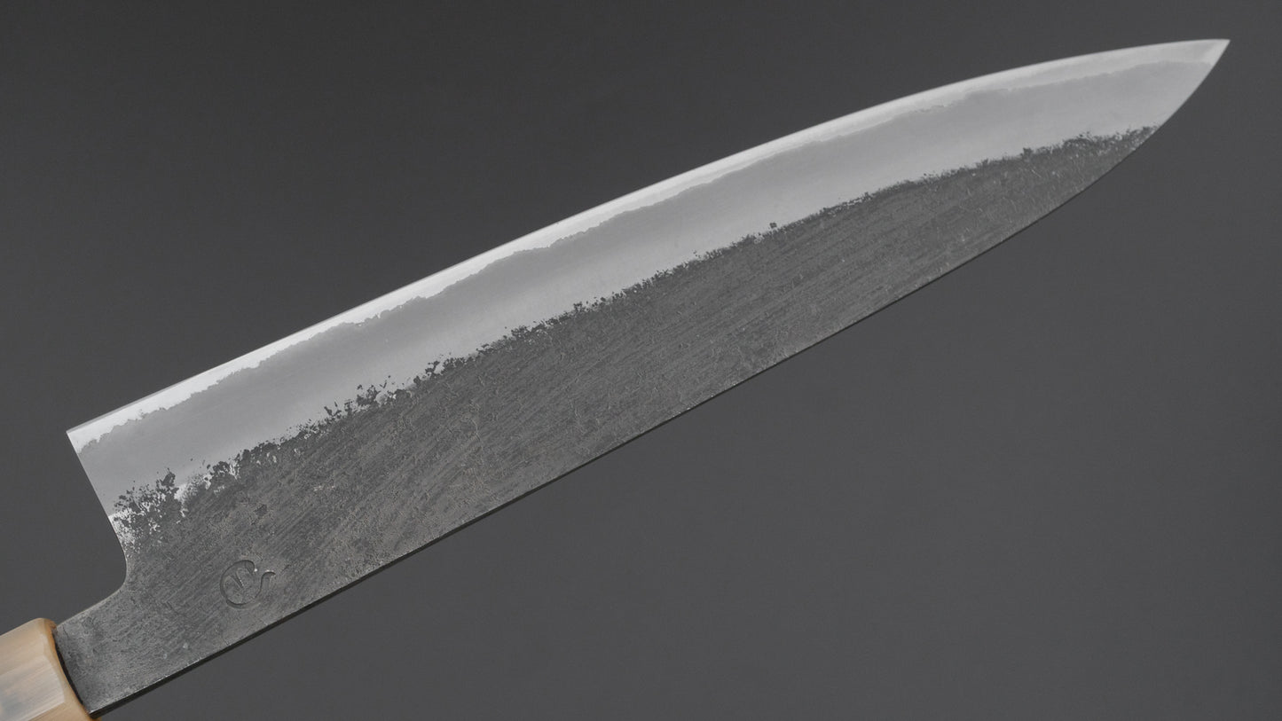 Hitohira Hinode Nashiji White #2 Stainless Clad Gyuto 240mm Taihei Rosewood Handle