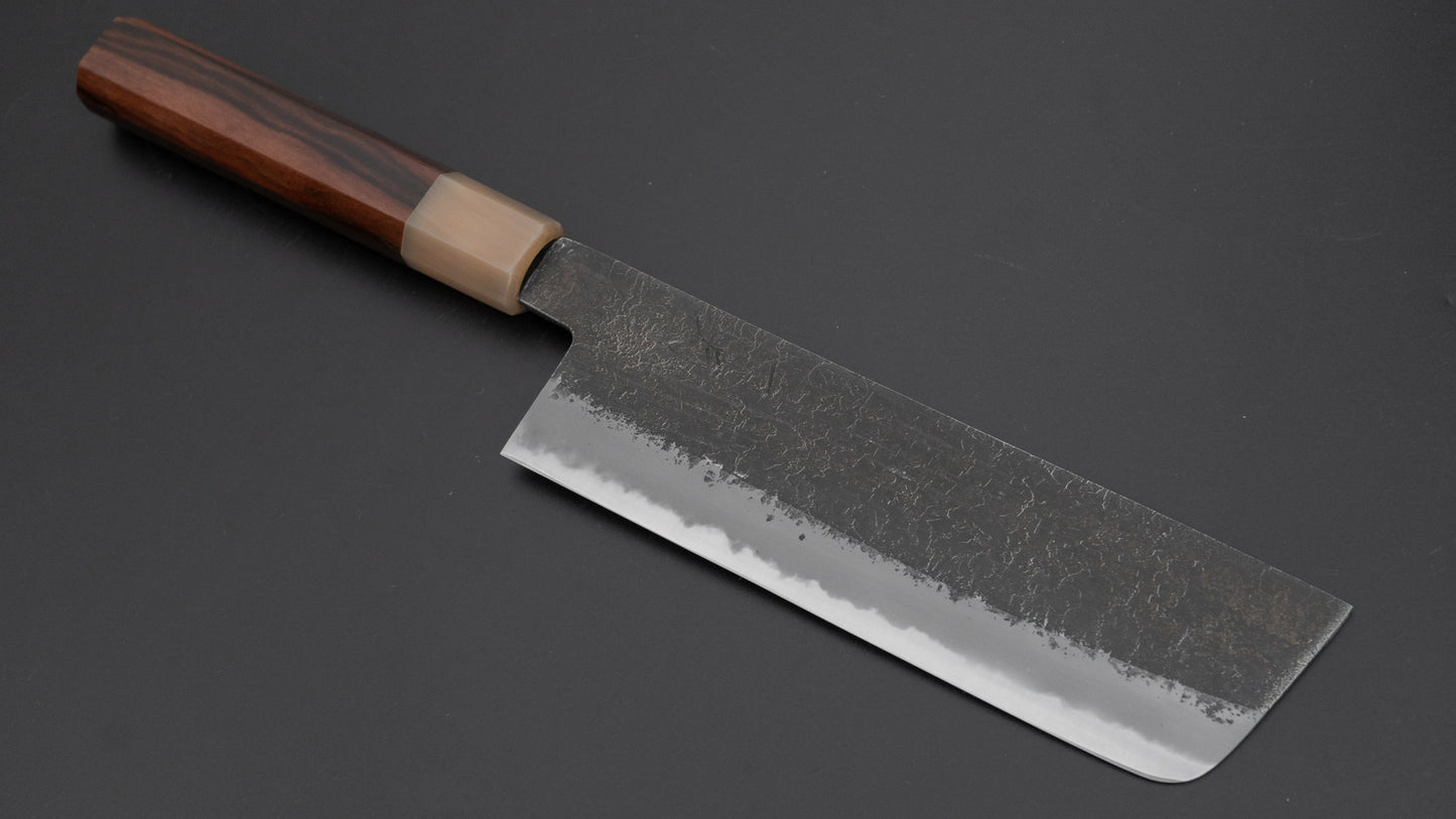 Hitohira Hinode Nashiji White #2 Nakiri 165mm Ebony Handle