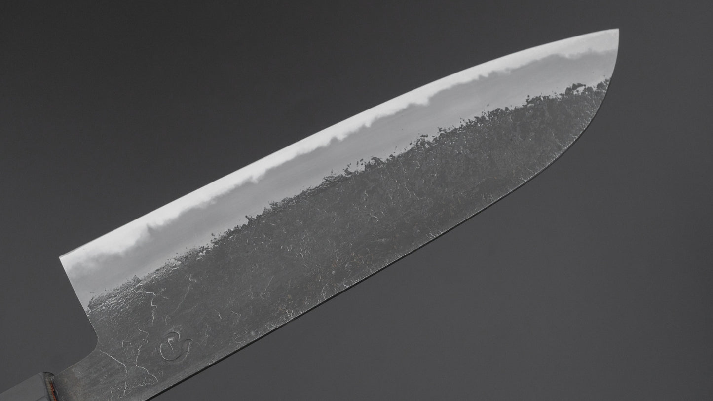 Hitohira Hinode Nashiji White #2 Santoku 180mm Quince Handle