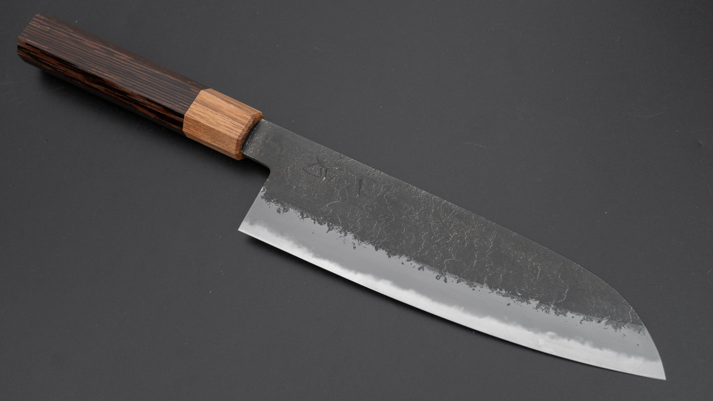 Hitohira Hinode Nashiji White #2 Santoku 180mm Wenge Handle