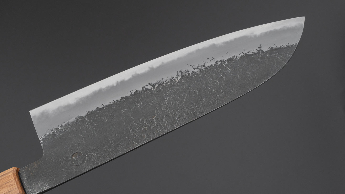 Hitohira Hinode Nashiji White #2 Santoku 180mm Wenge Handle