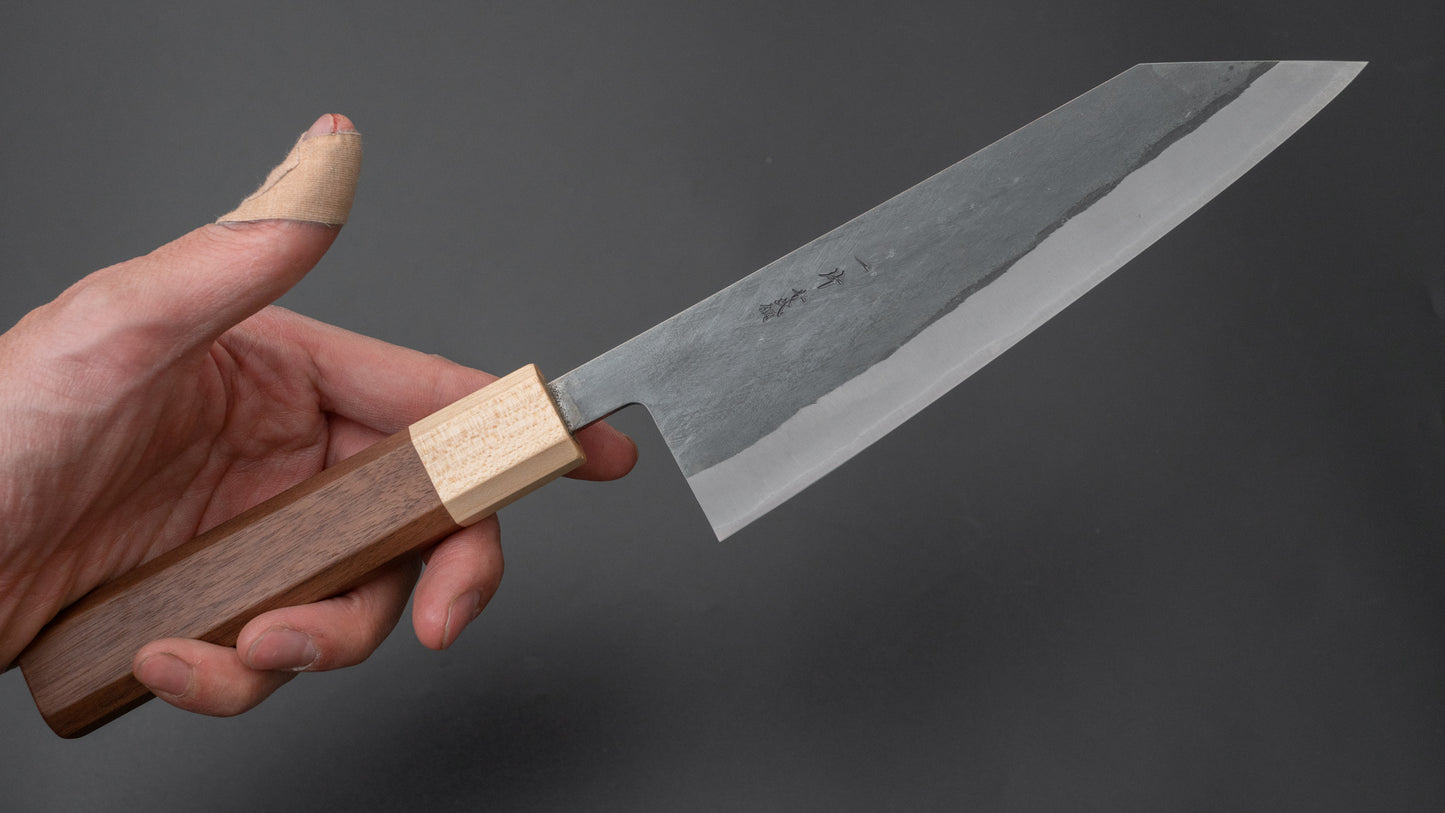 Hitohira TD Blue #2 Stainless Clad Kurouchi Bunka 170mm Walnut Handle - HITOHIRA