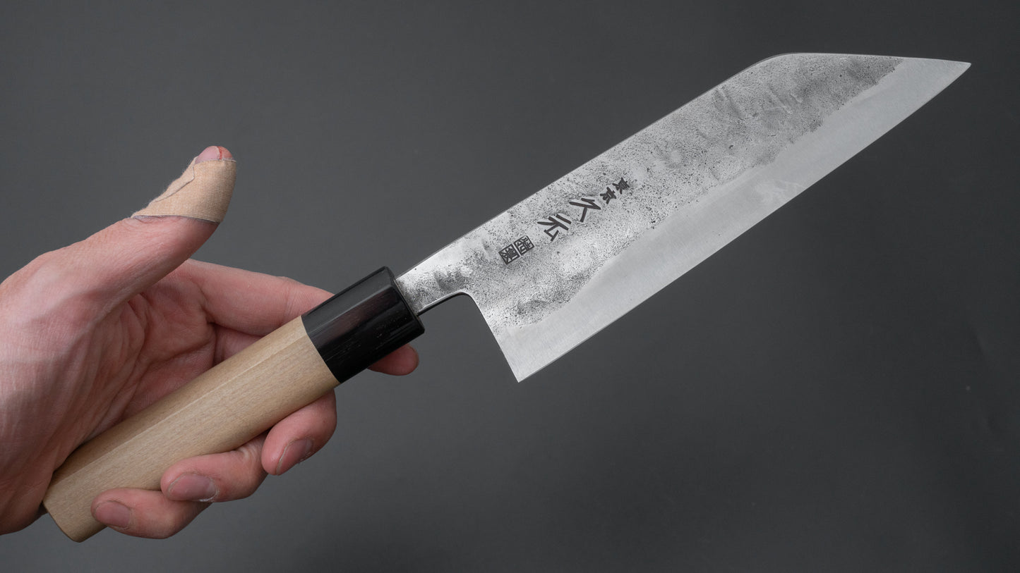 Morihei Hisamoto Blue Super Tsuchime Stainless Clad Bunka 165mm Ho Wood Handle - HITOHIRA