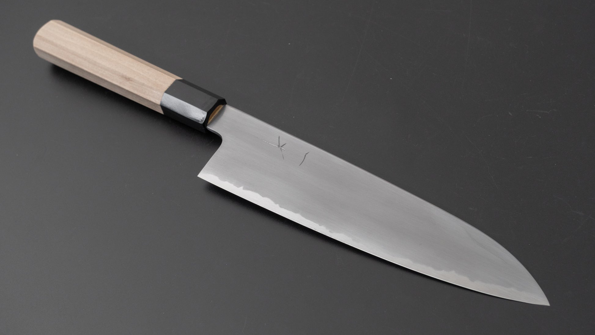 Hitohira Gorobei Rikichi White #2 Kasumi Gyuto 210mm Ho Wood Handle - HITOHIRA