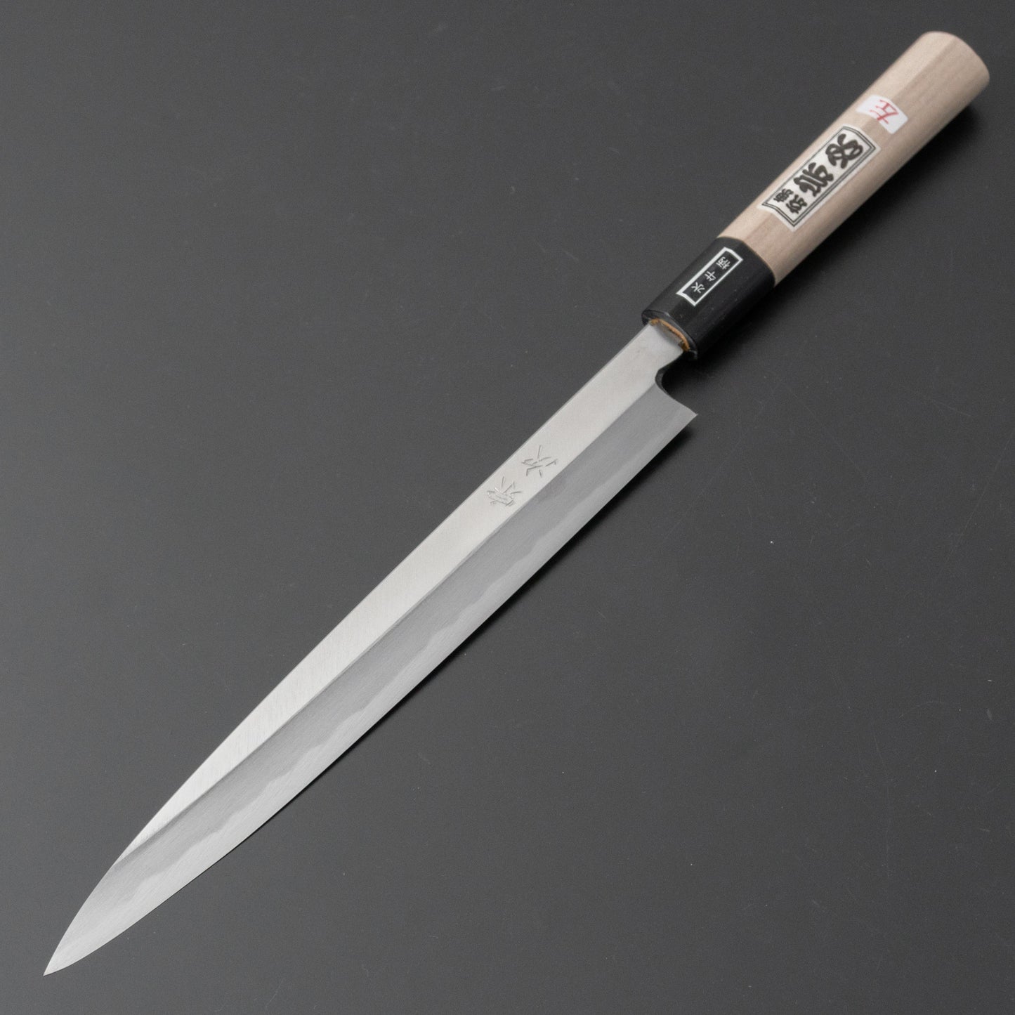 Morihei Munetsugu White #2 Left-Handed Yanagiba 240mm Ho Wood Handle - HITOHIRA