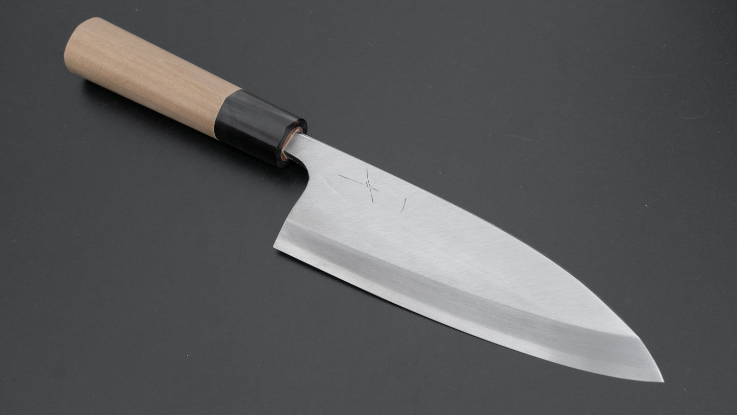 Hitohira Manzo Silver #3 Deba 165mm Ho Wood Handle (D-Shape/ Saya)