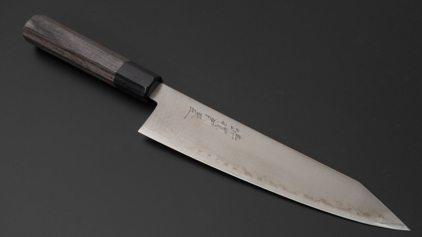 Hitohira Imojiya TH Blue Super Kiritsuke Gyuto 210mm Pakka Handle (Gray) - HITOHIRA