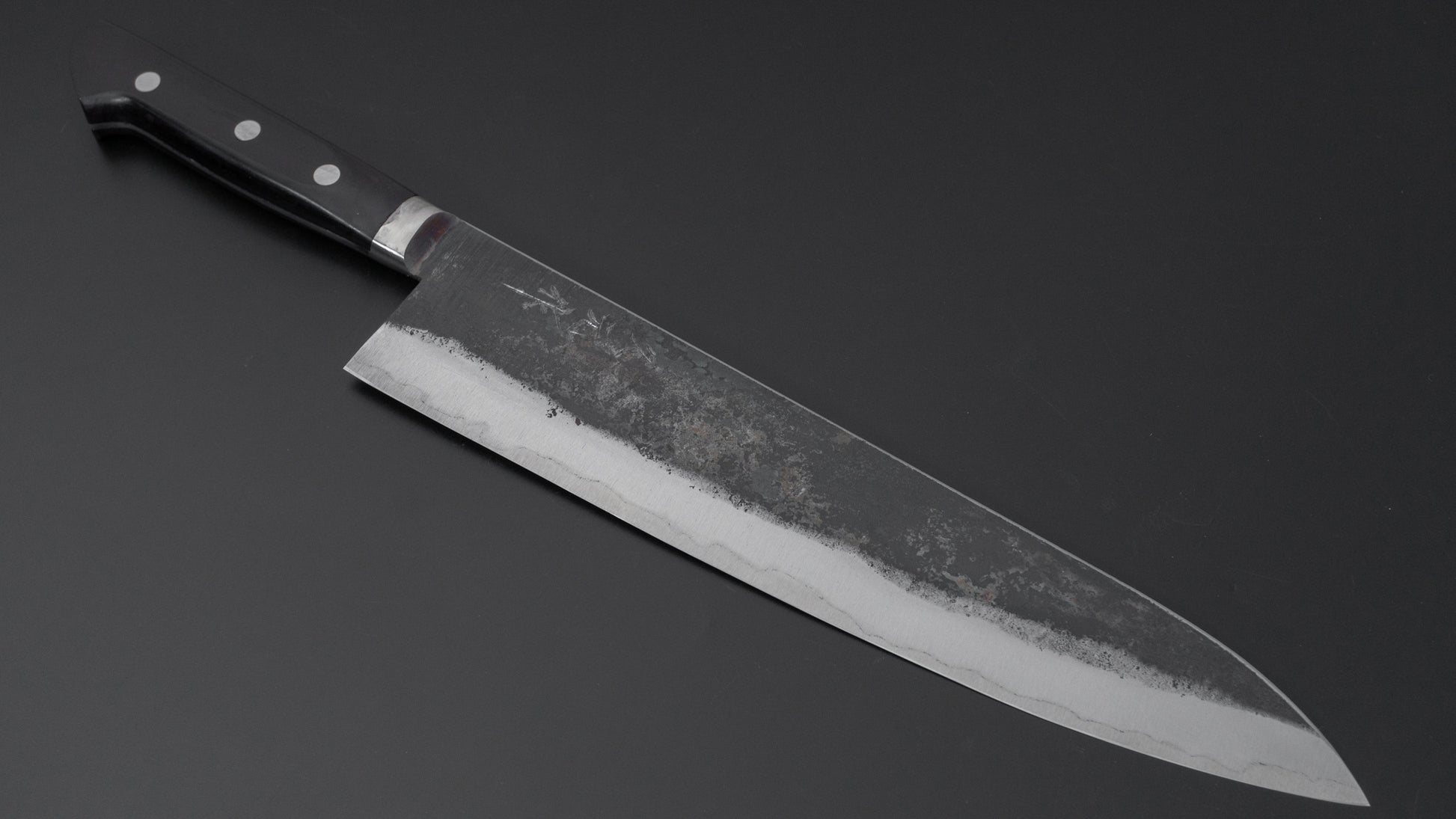 Morihei Hisamoto Kurouchi White #1 Gyuto 300mm Pakka Handle (Thick) - HITOHIRA