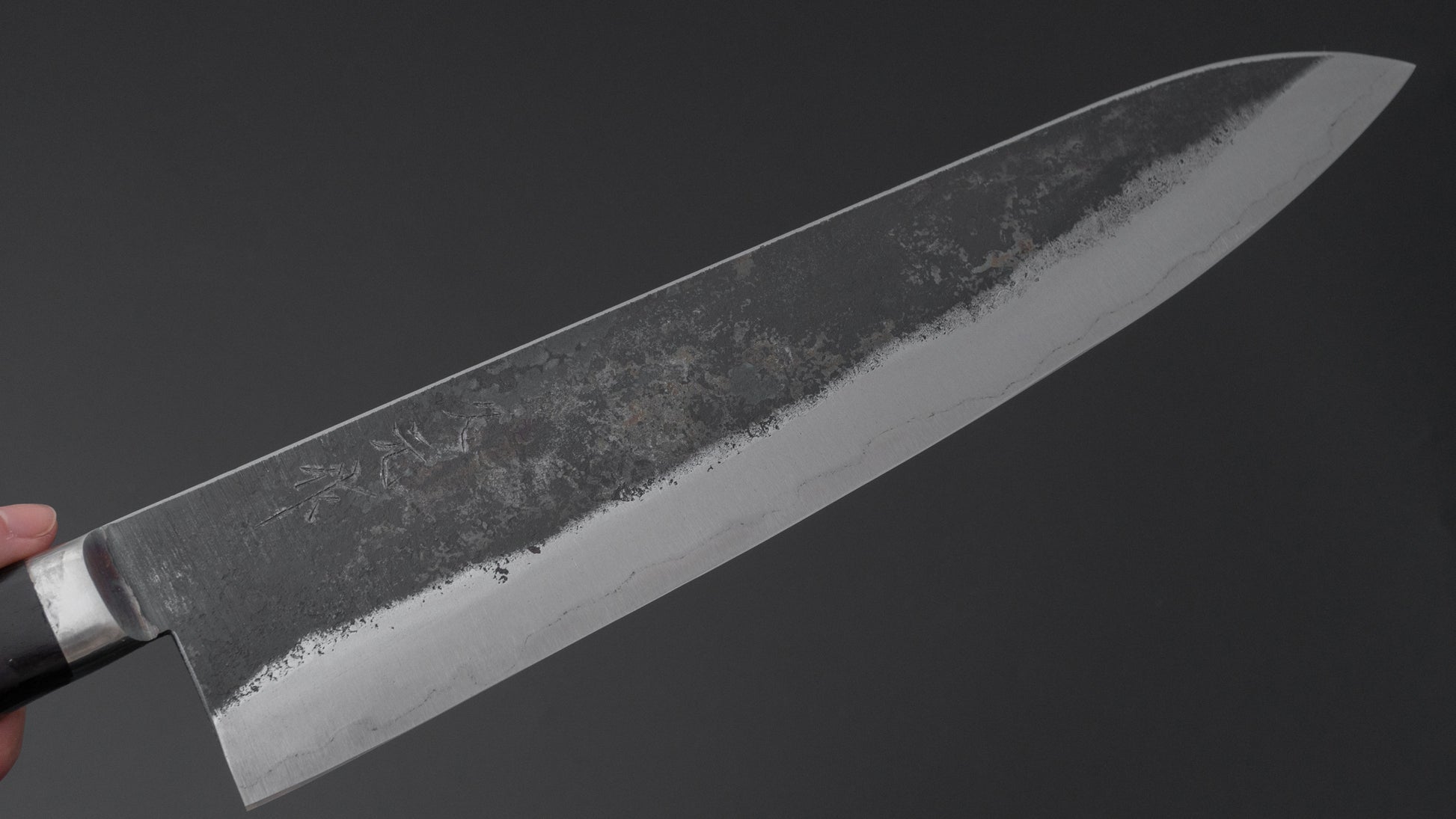 Morihei Hisamoto Kurouchi White #1 Gyuto 300mm Pakka Handle (Thick) - HITOHIRA