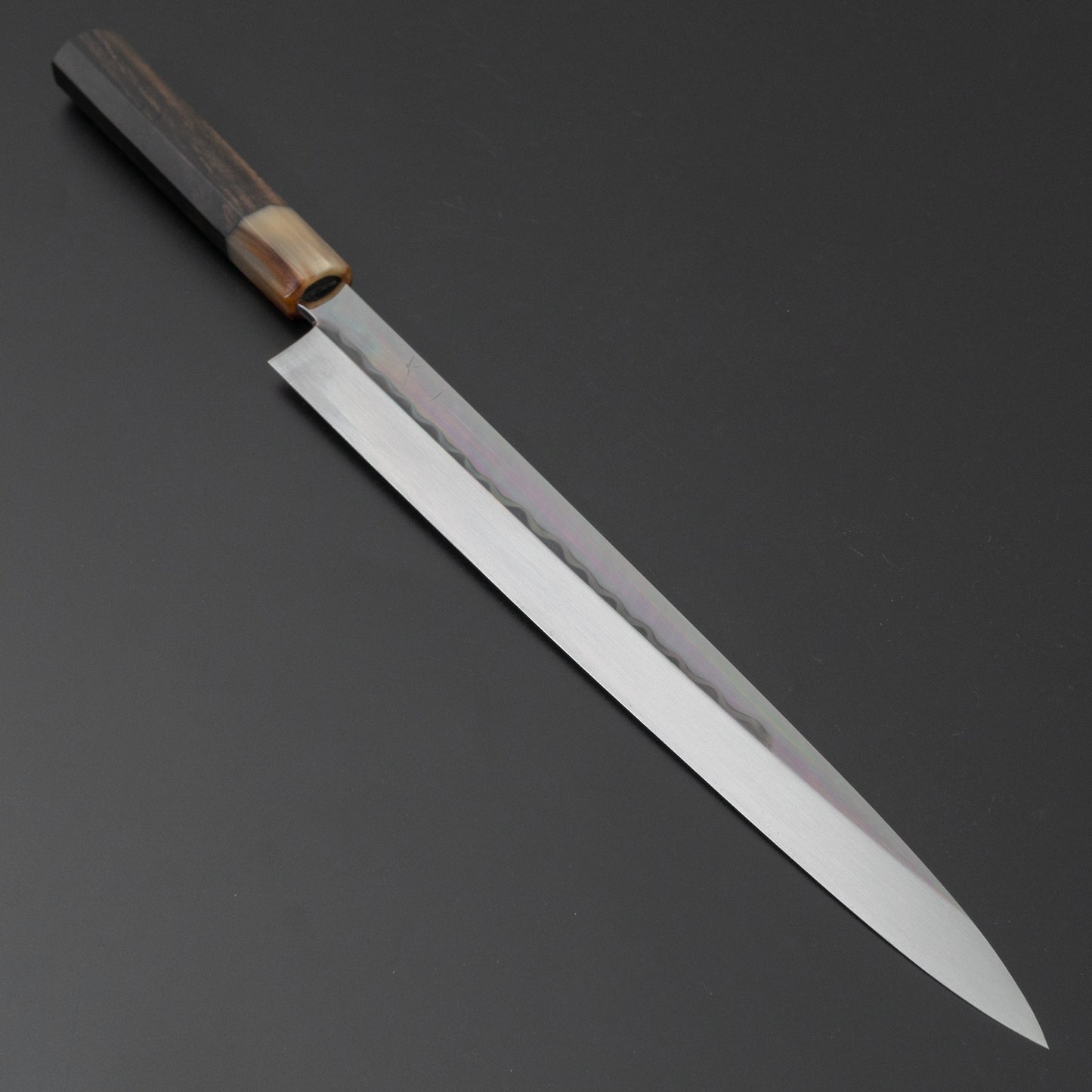 Hitohira Togashi White #2 Mizu Honyaki Yanagiba 330mm Taihei Ebony Handle (Saya) - HITOHIRA