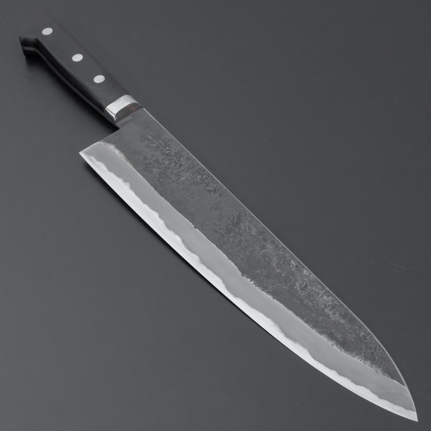 Morihei Hisamoto Kurouchi White #1 Gyuto 300mm Pakka Handle (Thick/ Fine Finish) - HITOHIRA