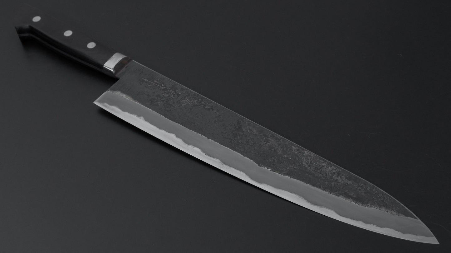 Morihei Hisamoto Kurouchi White #1 Gyuto 300mm Pakka Handle (Thick/ Fine Finish) - HITOHIRA