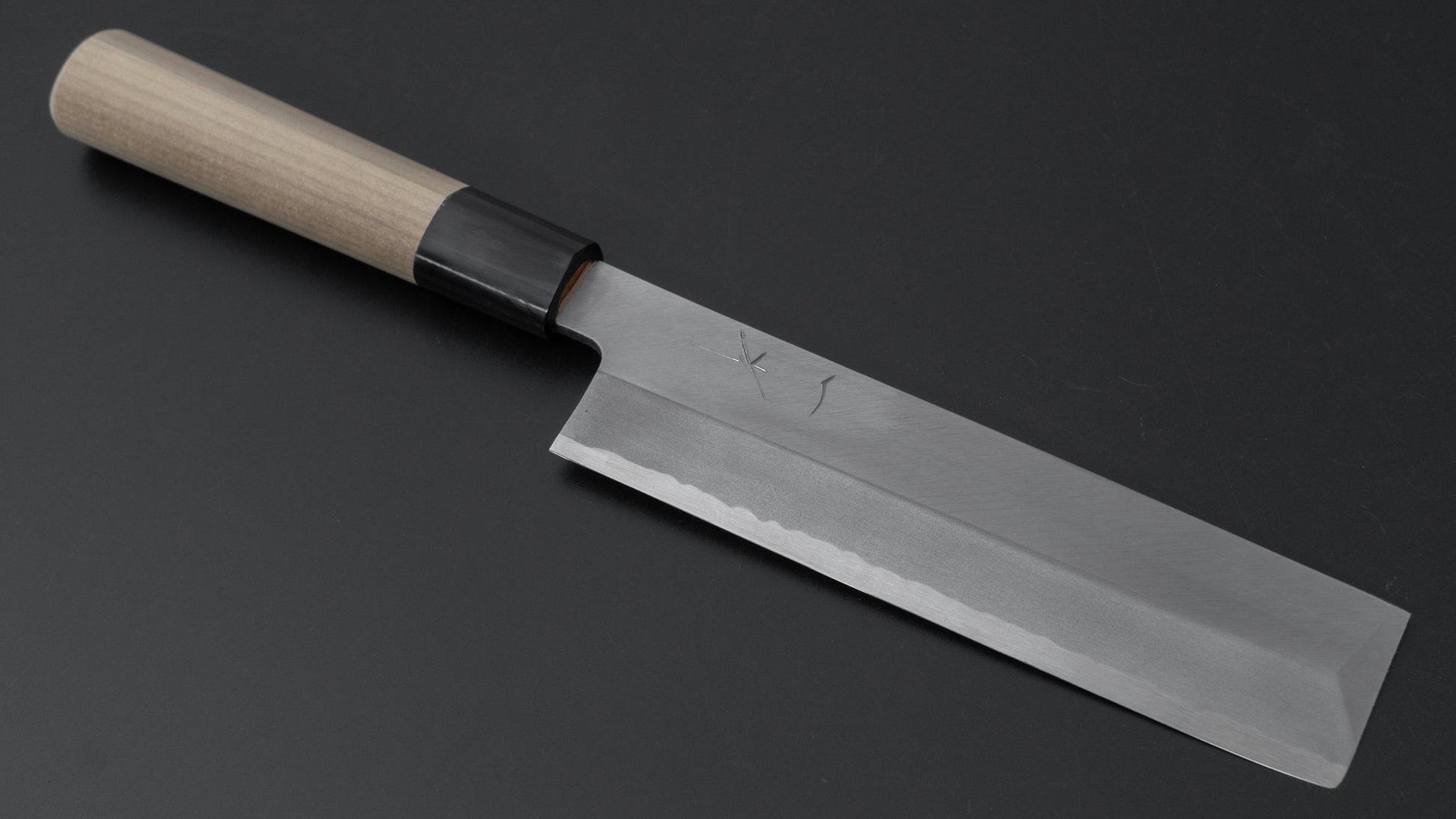 Hitohira Gorobei Blue #2 Usuba 180mm Ho Wood Handle (D-Shape) - HITOHIRA