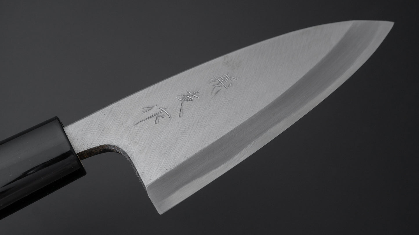 Morihei Yoshitomo Deba 105mm Poplar Handle - HITOHIRA