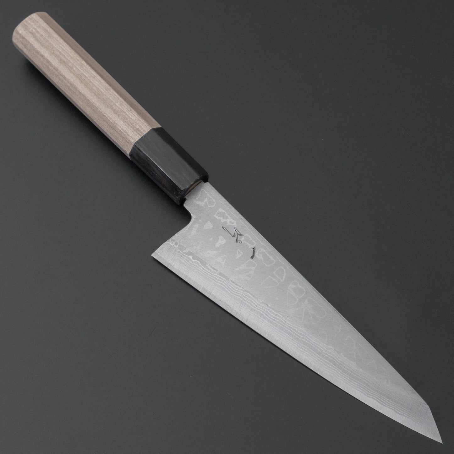 Hitohira White #2 Damascus Single-Bevel Honesuki Kaku 150mm Ho Wood Handle - HITOHIRA