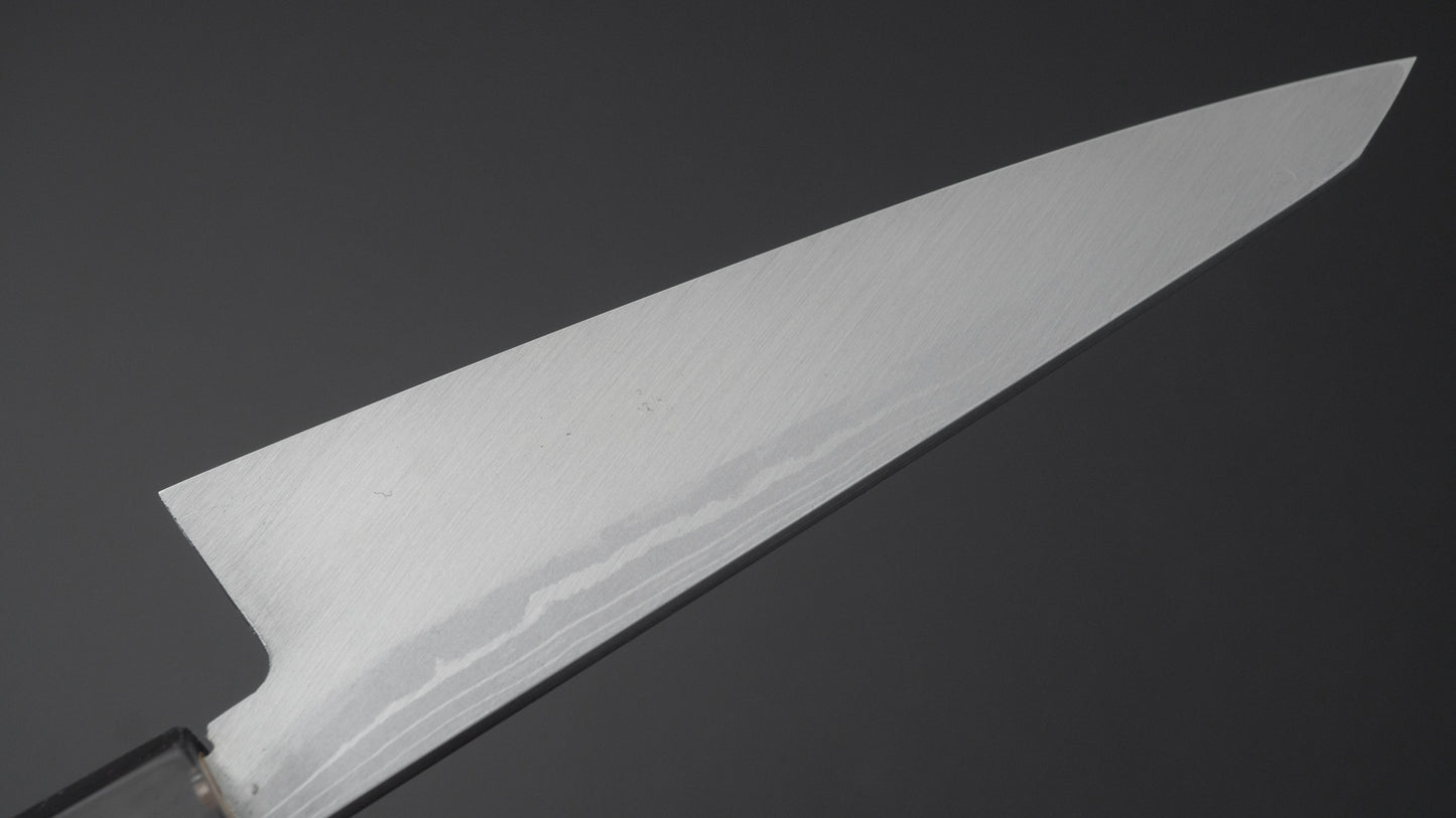 Hitohira White #2 Damascus Single-Bevel Honesuki Kaku 150mm Ho Wood Handle - HITOHIRA