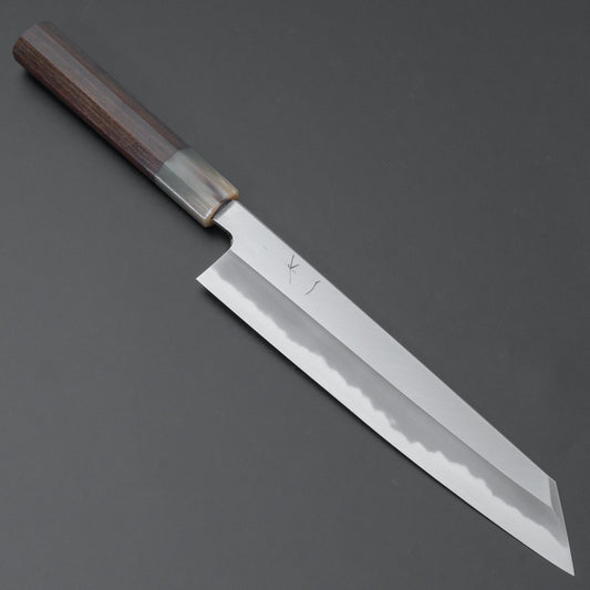 Hitohira Tanaka Kyuzo Blue #1 Migaki Kiritsuke Gyuto 240mm Taihei Makassar Ebony Handle - HITOHIRA