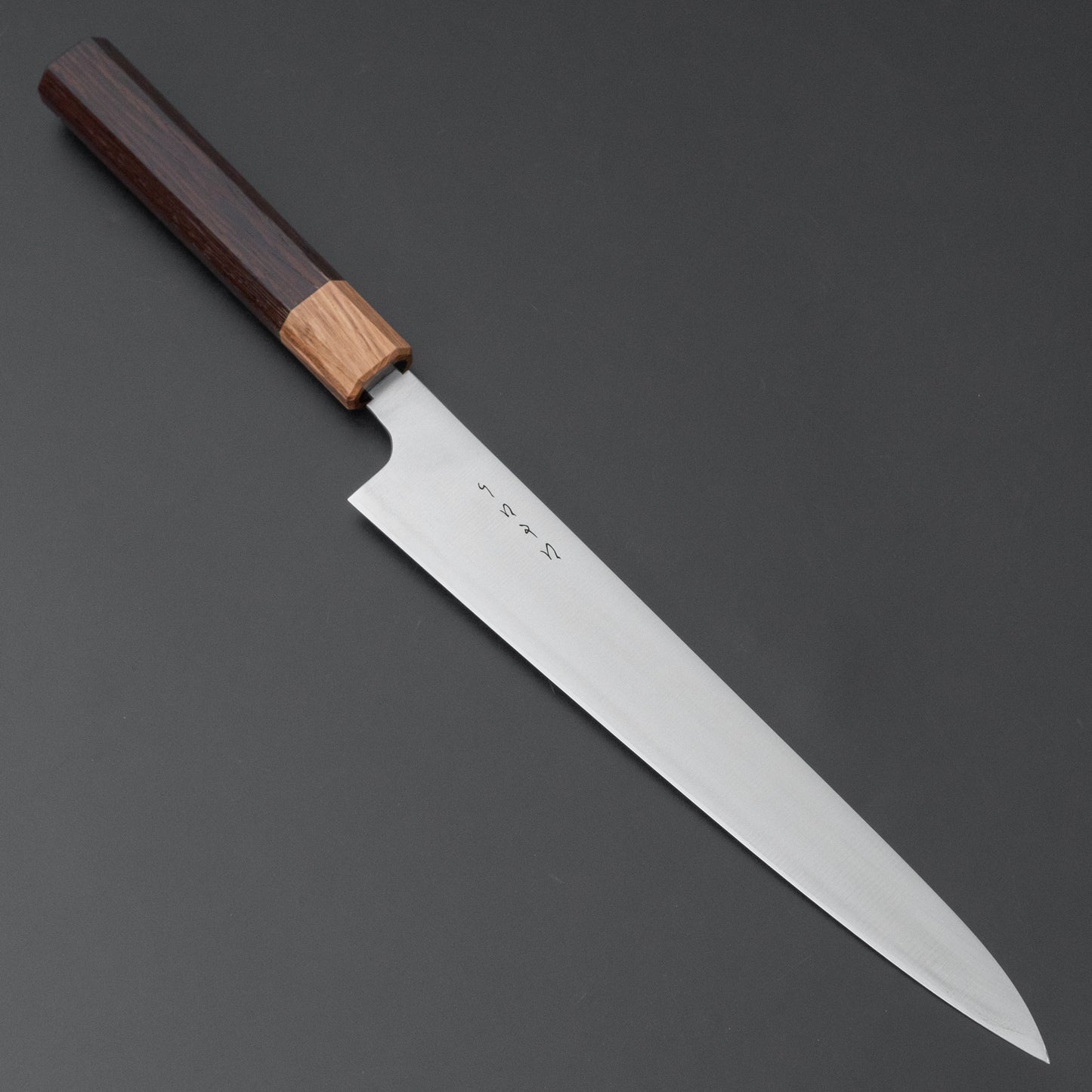 Hitohira KH Stainless Sujihiki 240mm Wenge Handle (Oak Ferrule) - HITOHIRA