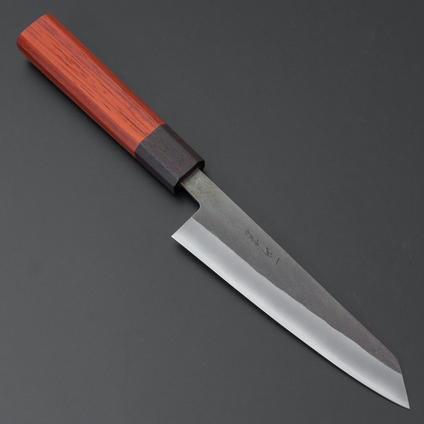 Hitohira TD Blue #2 Stainless Clad Kurouchi Honesuki Kaku 150mm Padauk Handle - HITOHIRA